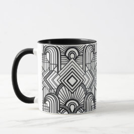 Elegant Geometric Pattern Coffee Mug Tasse