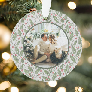 Elegant Gerade Verheiratet Foto Weihnachten Ornament