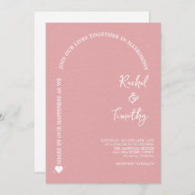 Elegant Gerahmt in Faith Light Coral Wedding