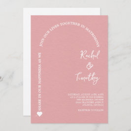 Elegant Gerahmt in Faith Light Coral Wedding Einladung