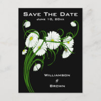 Elegant Gerbera Daisies Save the Date Postkarten