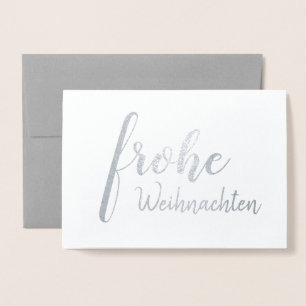 Elegant German Frohe Weihnachten Frohe Weihnachten Folienkarte