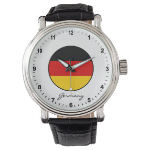 Elegant Germany Watch & German Flag / Berlin Armbanduhr