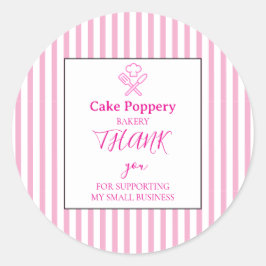 Elegant gestreift runder aufkleber