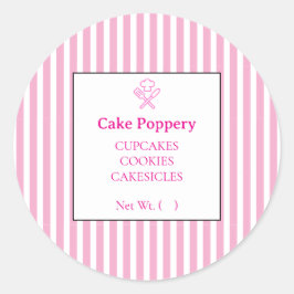 Elegant gestreift runder aufkleber