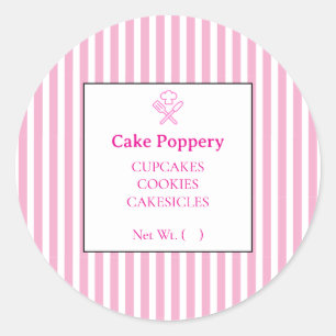 Elegant gestreift runder aufkleber