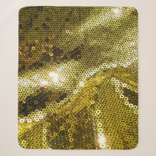Elegant gezapftes funkelndes Textil nah. Mehr Sherpadecke