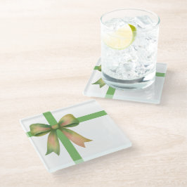 Elegant Gift Bow – Modern Christmas Design Glasuntersetzer