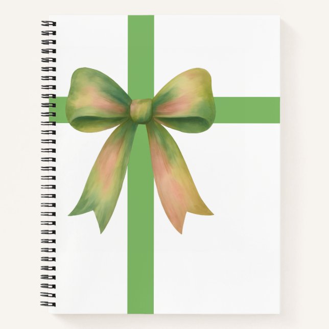 Elegant Gift Bow – Modern Christmas Design Notizbuch (Vorderseite)