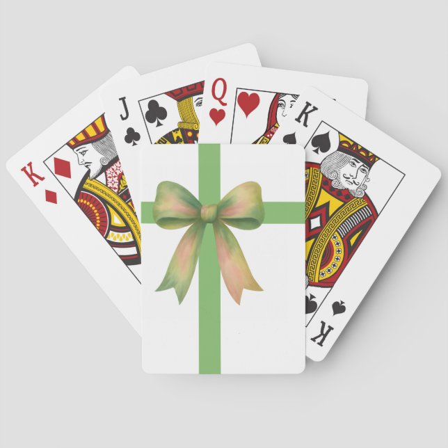 Elegant Gift Bow – Modern Christmas Design Spielkarten (Rückseite)