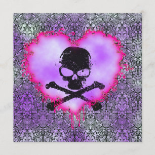 Elegant Gift Sweet 16 Goth Geburtstagskündigung Einladung