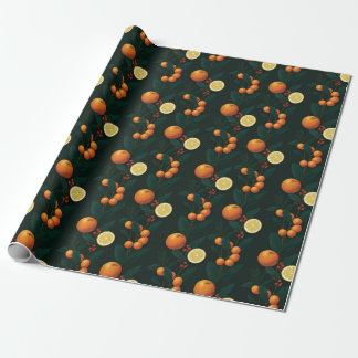 Elegant Gift Wrap w/ citrus, berries & botanicals Geschenkpapier