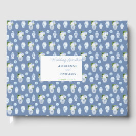 Elegant Ginger Jars Blue and White Wedding Gästebuch