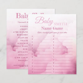 Elegant Girl Baby Shower Name und Engrill-Spiel