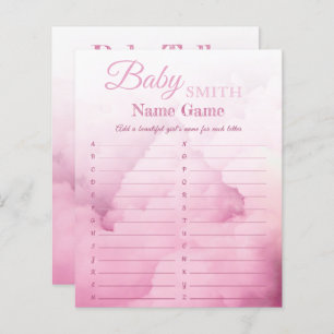 Elegant Girl Baby Shower Name und Engrill-Spiel