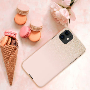 Elegant Girly Gold Rose Rosa Glitzer Ombre iPhone 11 Hülle
