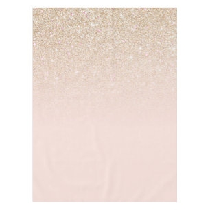 Elegant Girly Gold Rose Rosa Glitzer Ombre Tischdecke