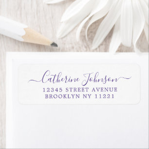Elegant Girly Script Calligraphy Lila Violet