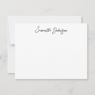 Elegant Girly Script Name Mitteilungskarte