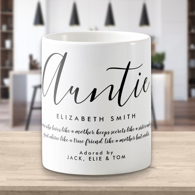 Elegant Girly Script Tanti Quote Kaffeetasse (Von Creator hochgeladen)