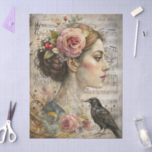 Elegant Girly Viktorianisch Ephemera Florals & Rav Seidenpapier