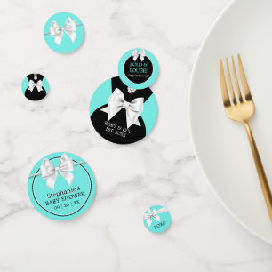 Elegant Glam Aqua Ethnic Tiffany Baby Shower Konfetti