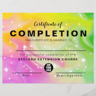 Elegant Glam Iradisent Certificate of Completion