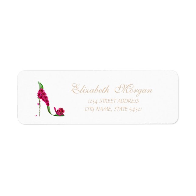 Elegant Glamour Address Label-Heel (Vorne)