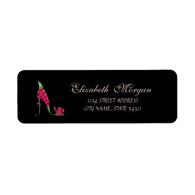 Elegant Glamour Address Label-Heel (Vorne)
