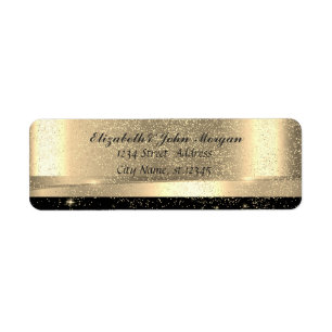 Elegant Glamour Gold Black Shiny, Confetti