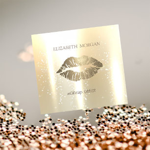 Elegant Glamouröser Glänzender, Falsches Gold, Gli Quadratische Visitenkarte