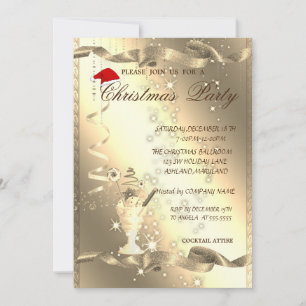 Elegant, Glanz, Firmenweihnachtsfeier, Einladung