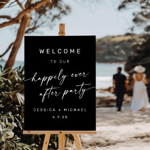 Elegant glücklich immer nach dem Polterabend Party Acrylschild