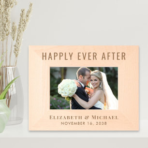 Elegant glücklich immer nach Hochzeit Foto Geätzte Rahmen