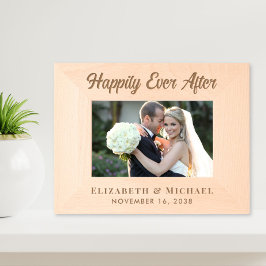 Elegant glücklich immer nach Hochzeit Foto Geätzte Rahmen