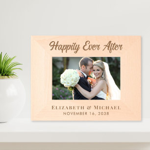 Elegant glücklich immer nach Hochzeit Foto Geätzte Rahmen