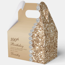 Elegant Gold 100. Geburtstag Geschenkschachtel