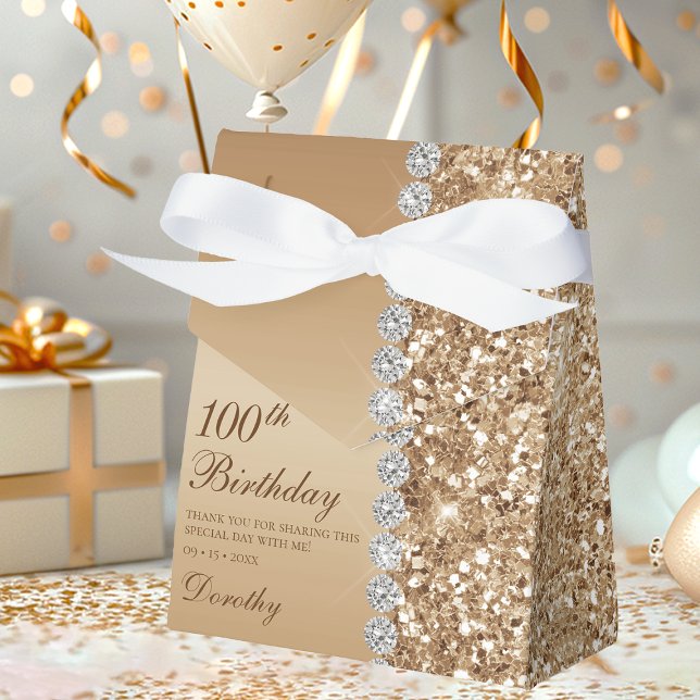 Elegant Gold 100. Geburtstag Geschenkschachtel (Von Creator hochgeladen)