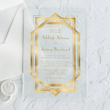 Elegant Gold 1920er Deko Frame Wedding