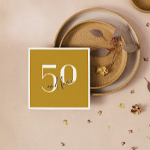Elegant Gold | 50. Geburtstagspapier Napkin