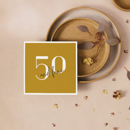Elegant Gold | 50. Geburtstagspapier Napkin Serviette