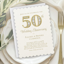 Elegant Gold 50. Hochzeitstag