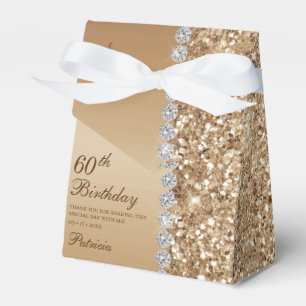 Elegant Gold 60. Geburtstag Geschenkschachtel