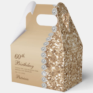Elegant Gold 60. Geburtstag Geschenkschachtel