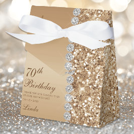 Elegant Gold 70. Geburtstag Geschenkschachtel