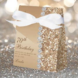 Elegant Gold 70. Geburtstag Geschenkschachtel