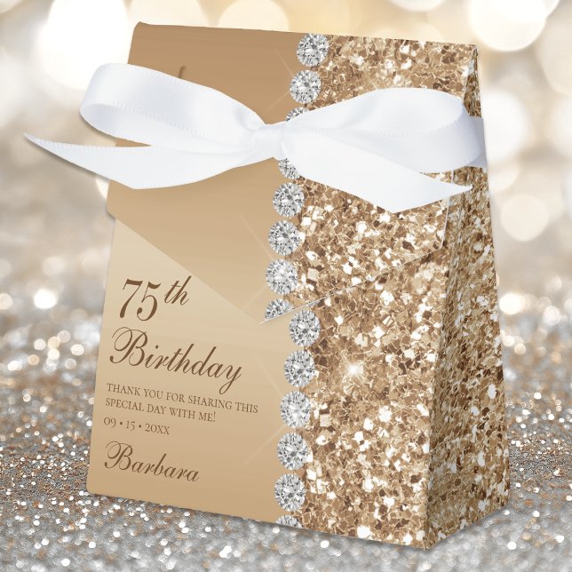 Elegant Gold 75. Geburtstag Geschenkschachtel (Von Creator hochgeladen)