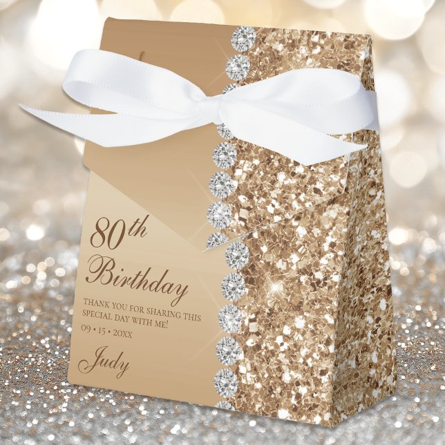 Elegant Gold 80. Geburtstag Geschenkschachtel (Von Creator hochgeladen)