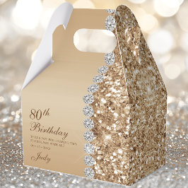 Elegant Gold 80. Geburtstag Geschenkschachtel