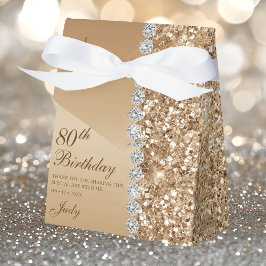 Elegant Gold 80. Geburtstag Geschenkschachtel